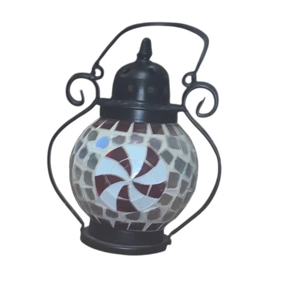 Mosaic Glass Lantern candle holder